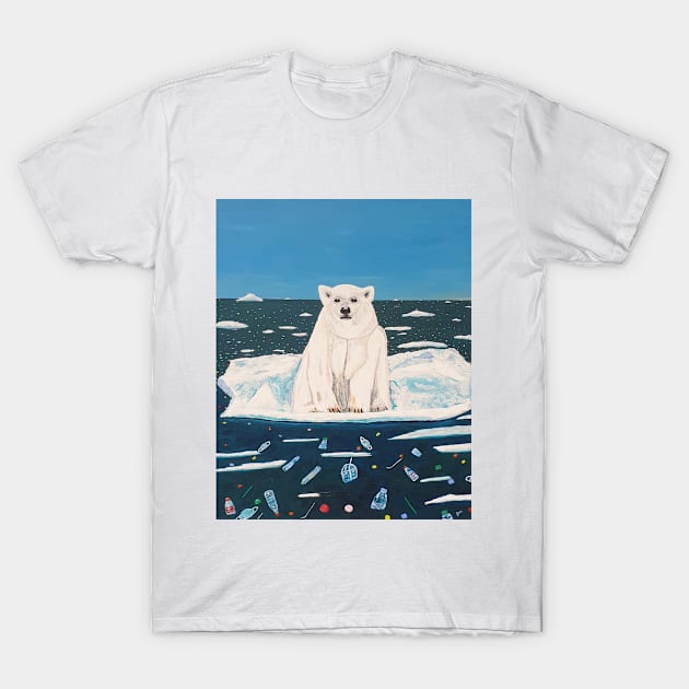 Polar Bear Drifting T-Shirt by JulieWestmore